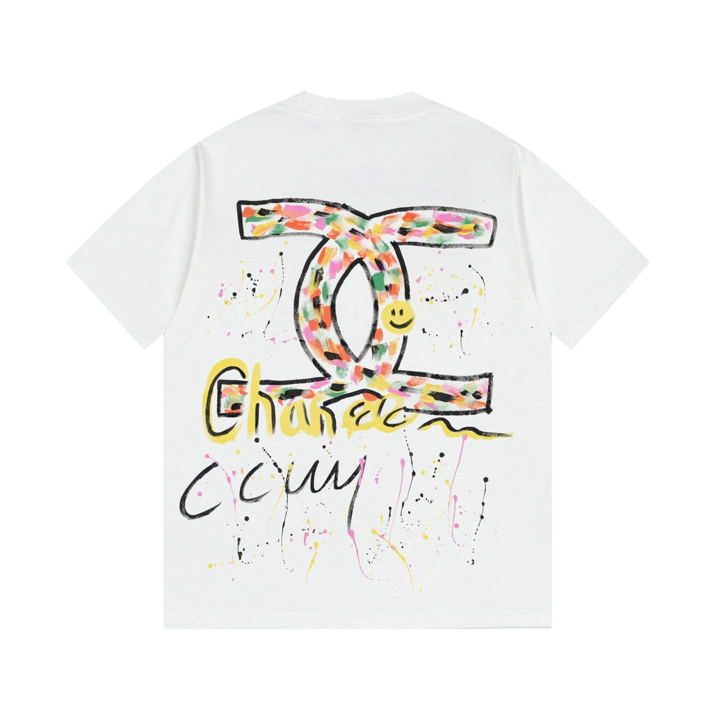 Colorful handmade graffiti t-shirt