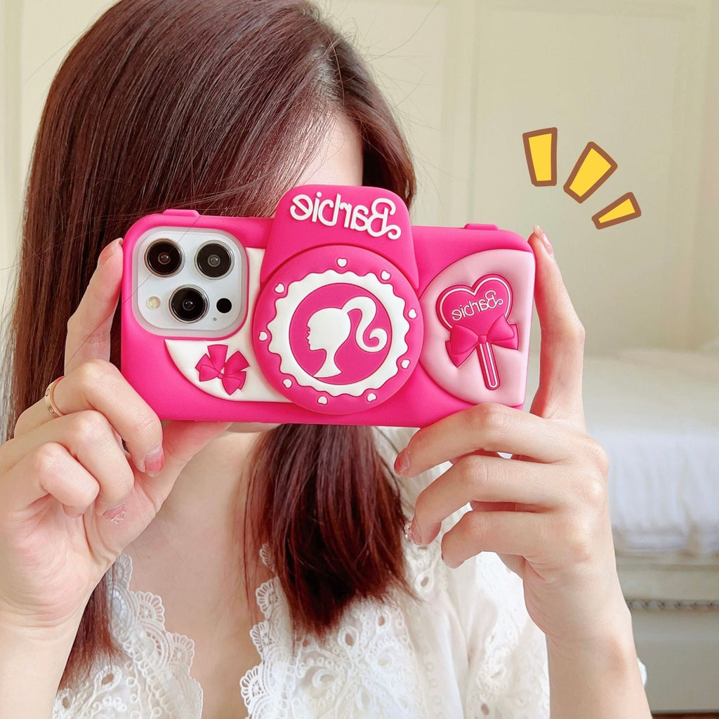 Lovely Pink Silicone Camera Case