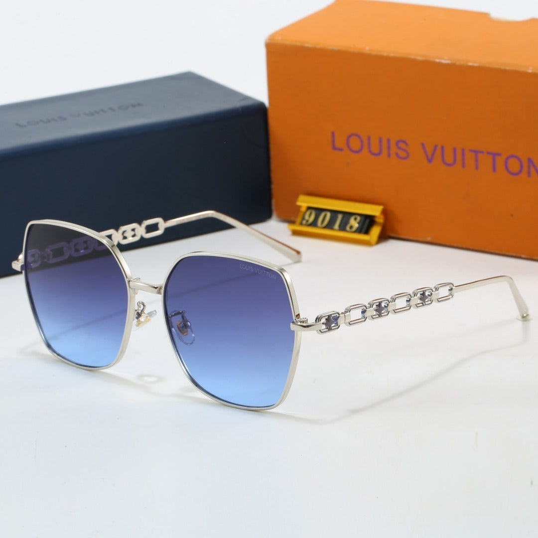 Chain Temple Polygon Sunglasses