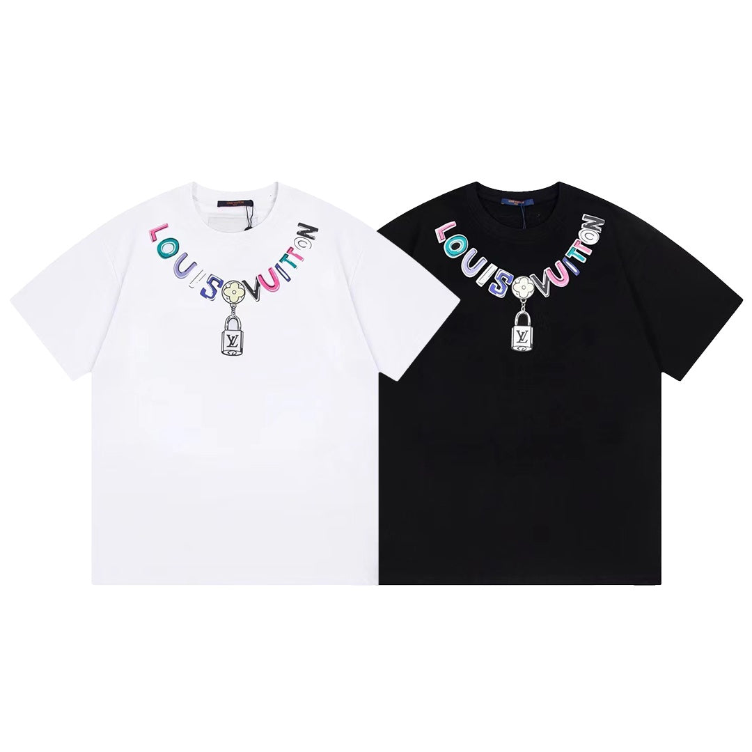 Colorful letters print t-shirt
