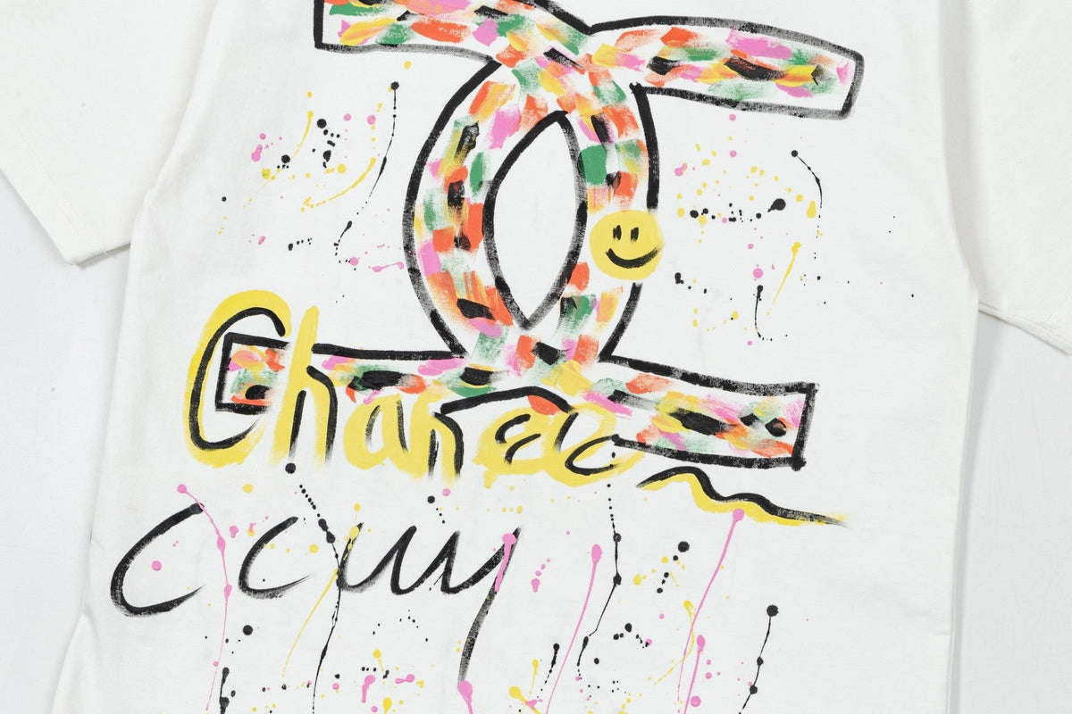 Colorful handmade graffiti t-shirt