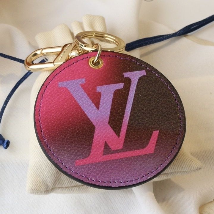 Gradient Purple Monogram Keychain