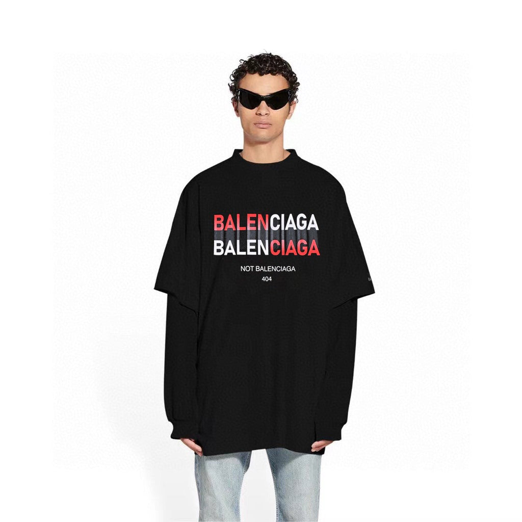 Double letter printing t-shirt