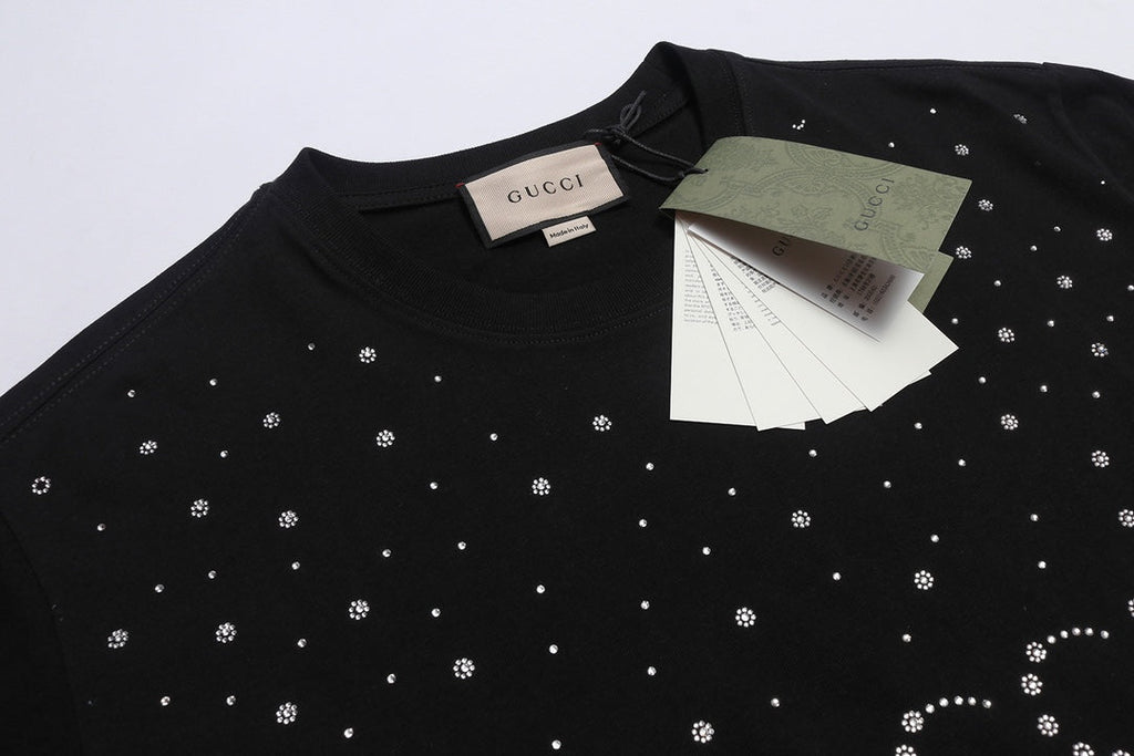 Luxury crystal sequin T-shirt